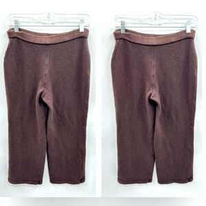ST JOHN Brown wool blend woman quiet luxury preppy petite coastal grandma pant 4